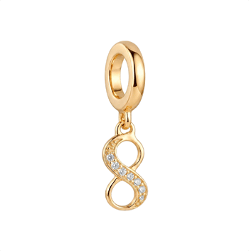 Eternity hænger charm 6 mm forgyldt sølv, fra Christina Jewelry & Watches